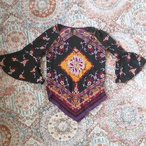 Boho Hippy Bandana Blouse
